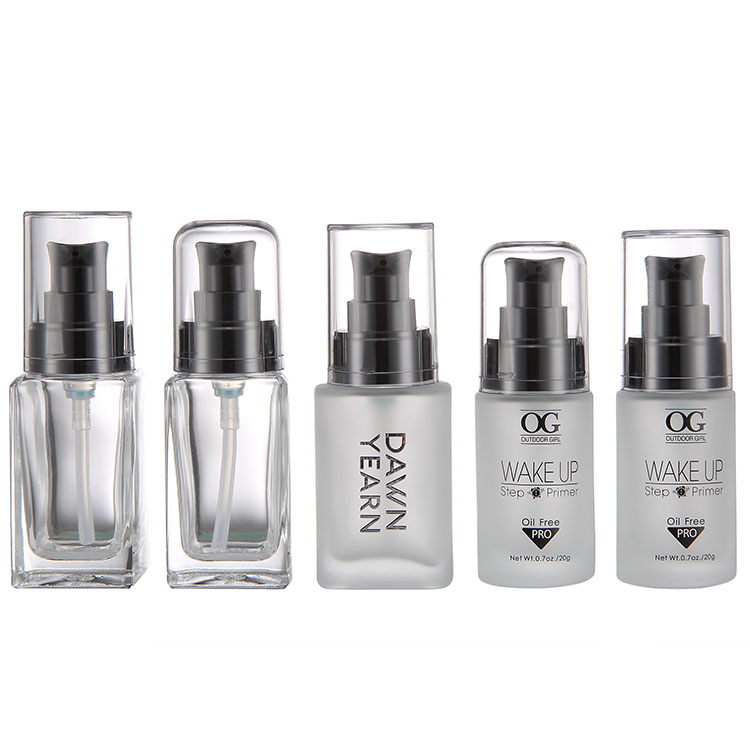 Manufacturers eco friendly matte makeup foundation serum pump bottles empty glass cosmetic bottle packaging