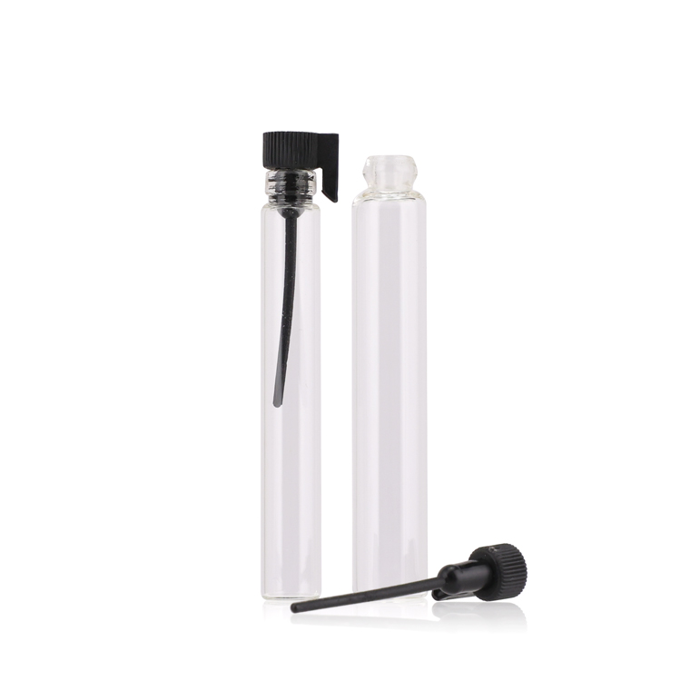 Manufacturers empty 1ml 2ml 3ml glass perfume tester sample vial bottle for cosmetic packaging with stopper