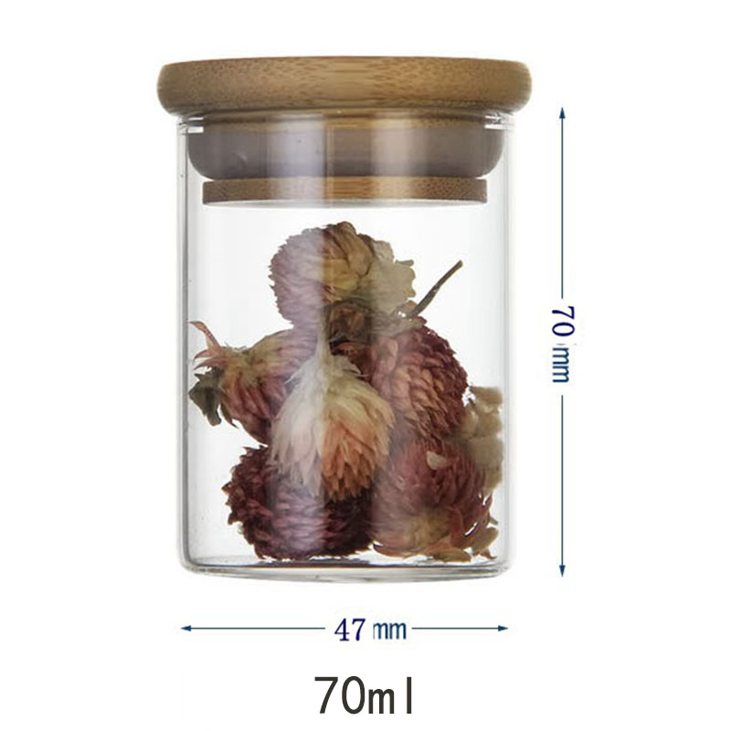 Manufacturers selling jam bottle glass jar with round wooden lids