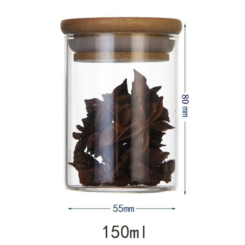 Manufacturers selling jam bottle glass jar with round wooden lids