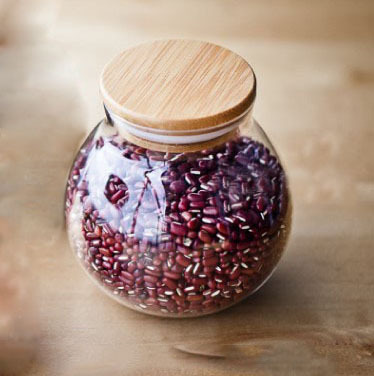 Manufacturers wholesale heat resistant glass tea jars 500 ml empty glass food storage containers with bamboo lids