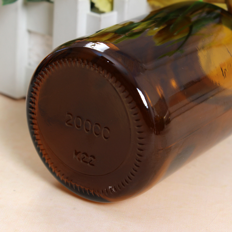 Manufactures Direct Sale Unique Medicine Capsule Glass Bottle With Cap