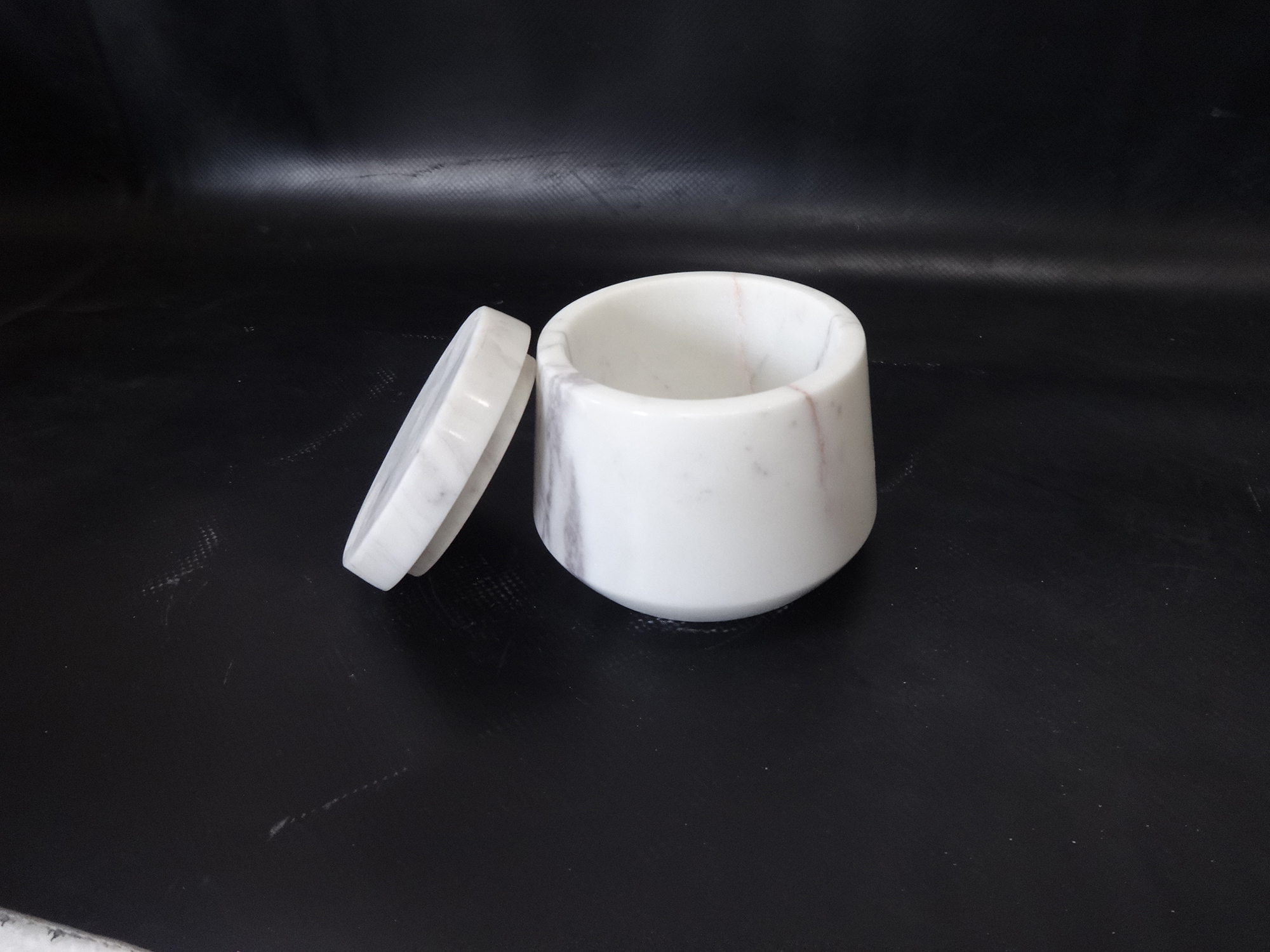 Marble Salt and Pepper Cellar Box Muli-purpose Marbler Jar Marble Container By KeshriNandan