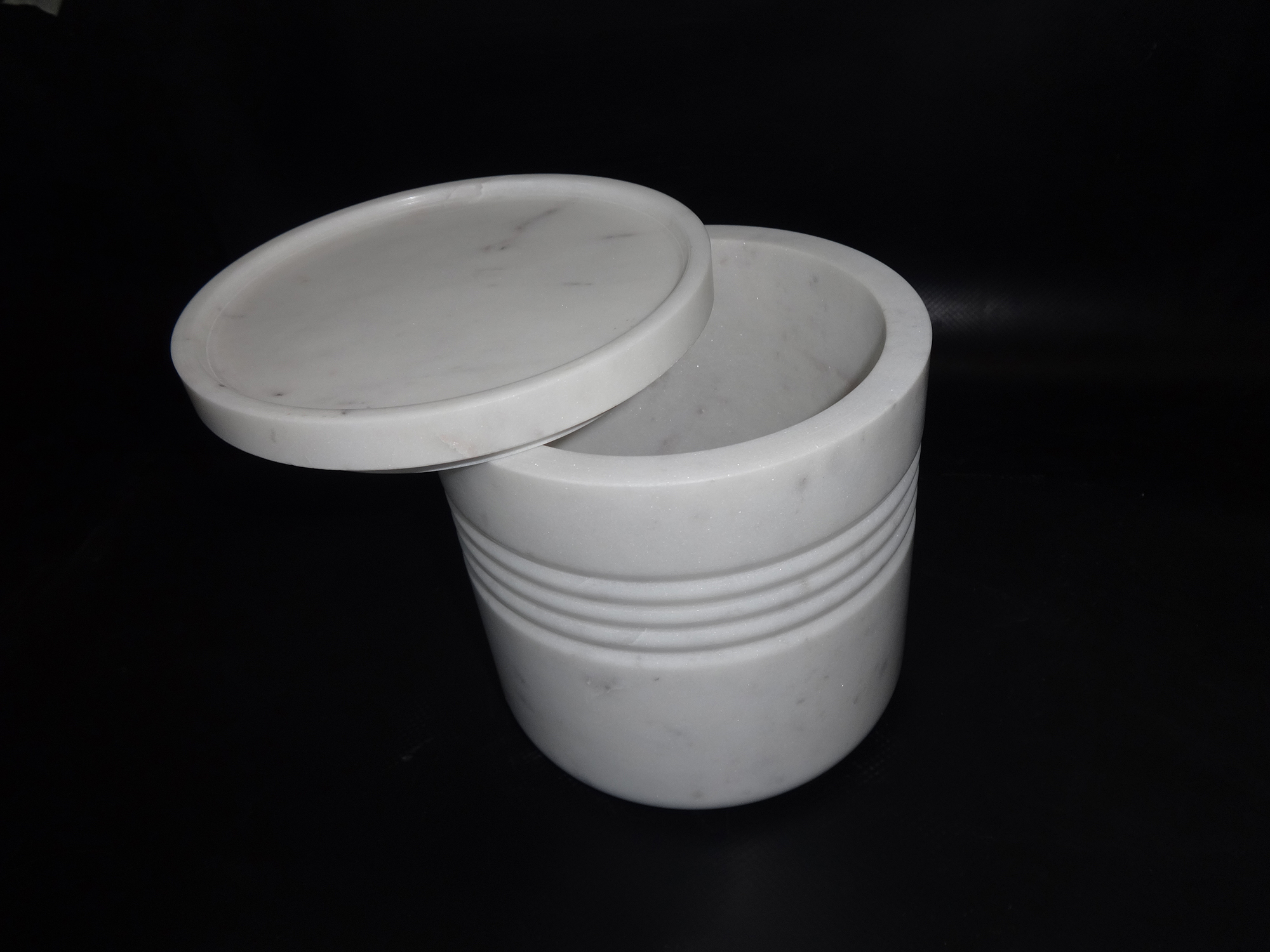 Marble Salt and Pepper Cellar Box Muli-purpose Marbler Jar Marble Container By KeshriNandan