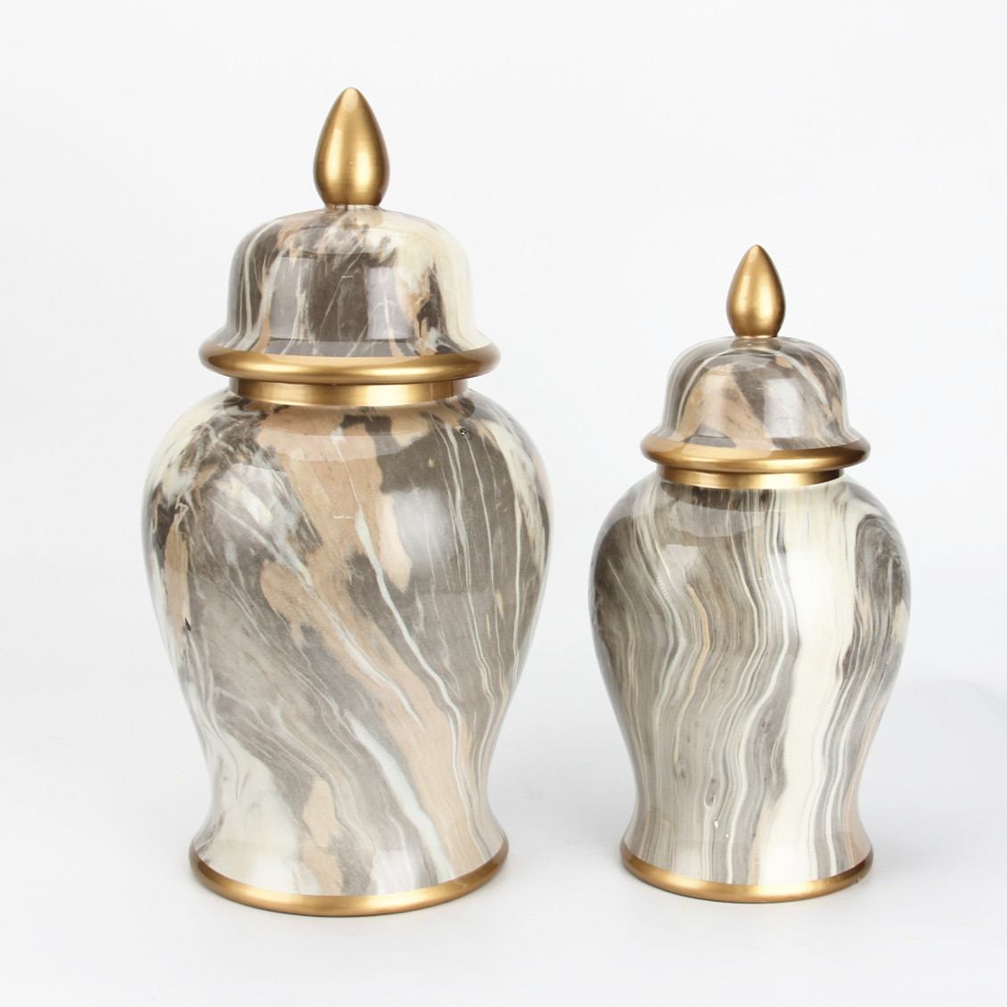 Marble canister storage jar sets ceramic canister  home decor marble jar