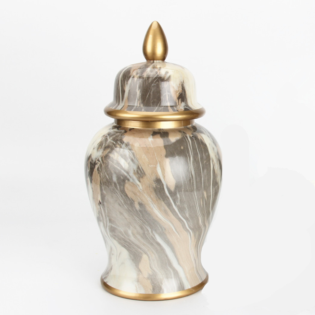 Marble canister storage jar sets ceramic canister home decor marble jar
