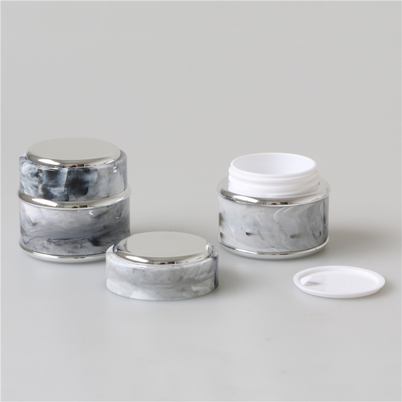 Marble color luxury 50g skin care cream cosmetic jar 50ml nail gel pot
