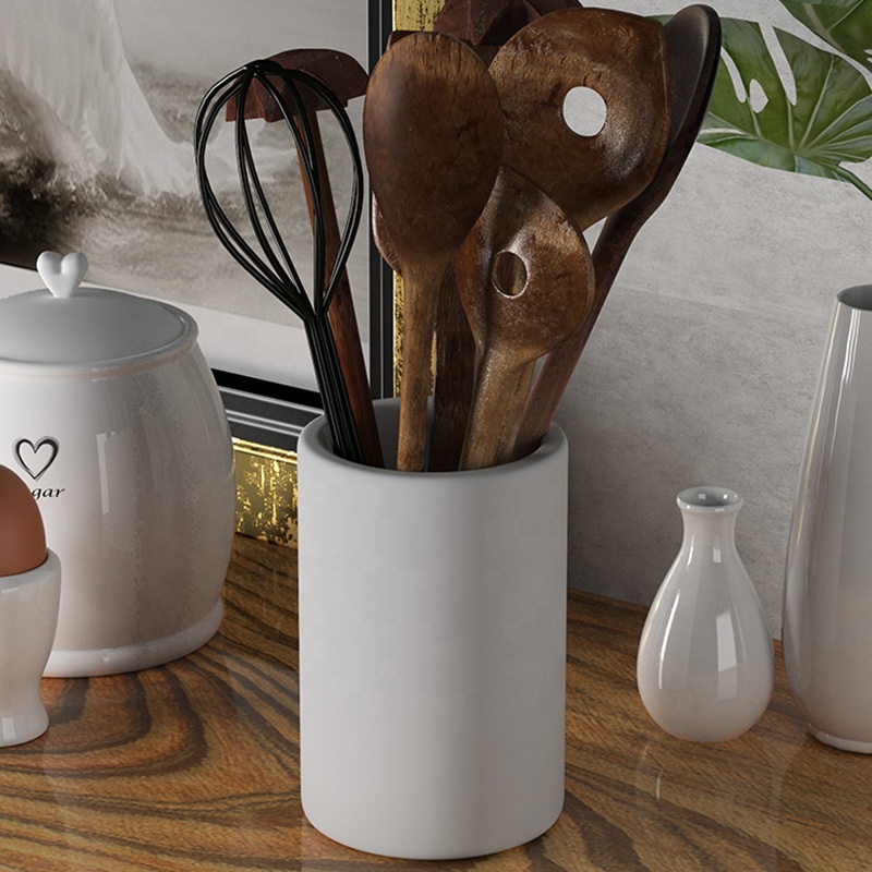 Marble spoon chopsticks storage tube set home cylinder barrel kitchen spoon artifact