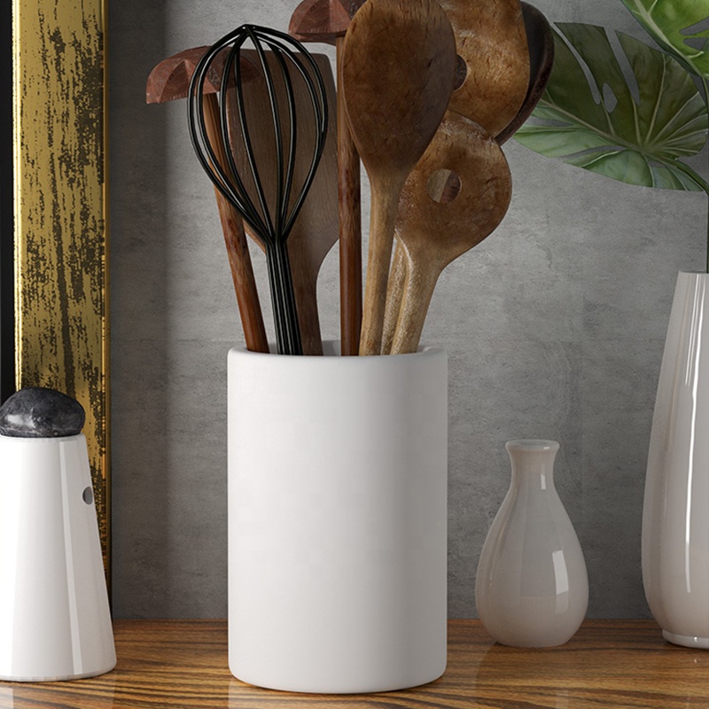 Marble spoon chopsticks storage tube set home cylinder barrel kitchen spoon artifact