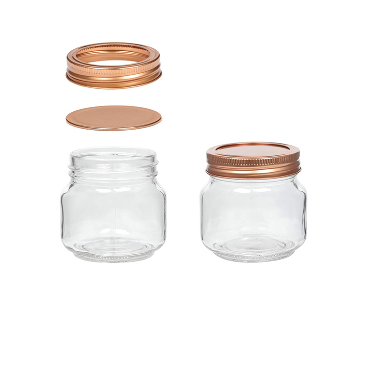Mason Jars 8 oz With Regular Lids and Bands Ideal for Jam Honey Candle Wedding Favors