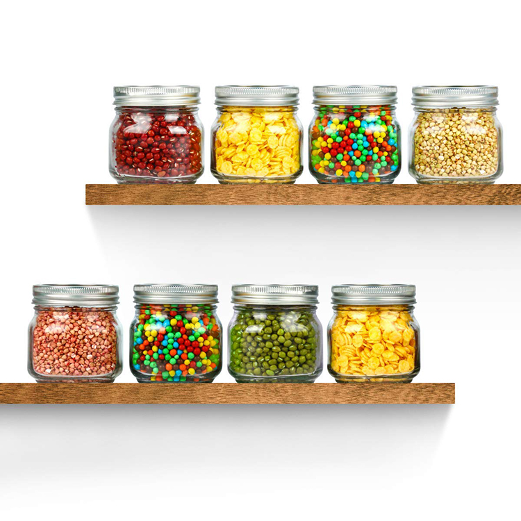 Mason Jars 8 oz With Regular Lids and Bands Ideal for Jam Honey Candle Wedding Favors
