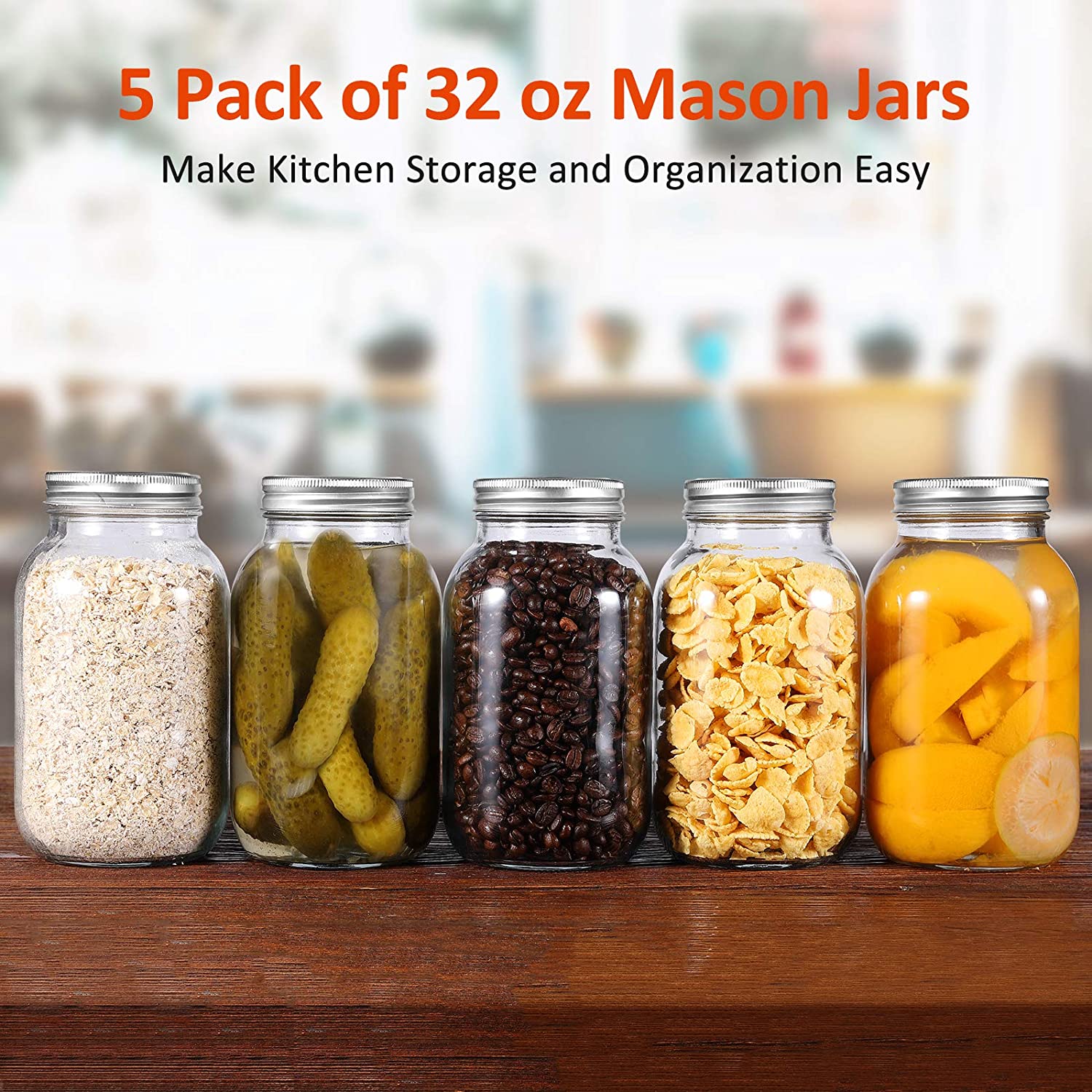 Mason Jars Regular Mouth 32 oz