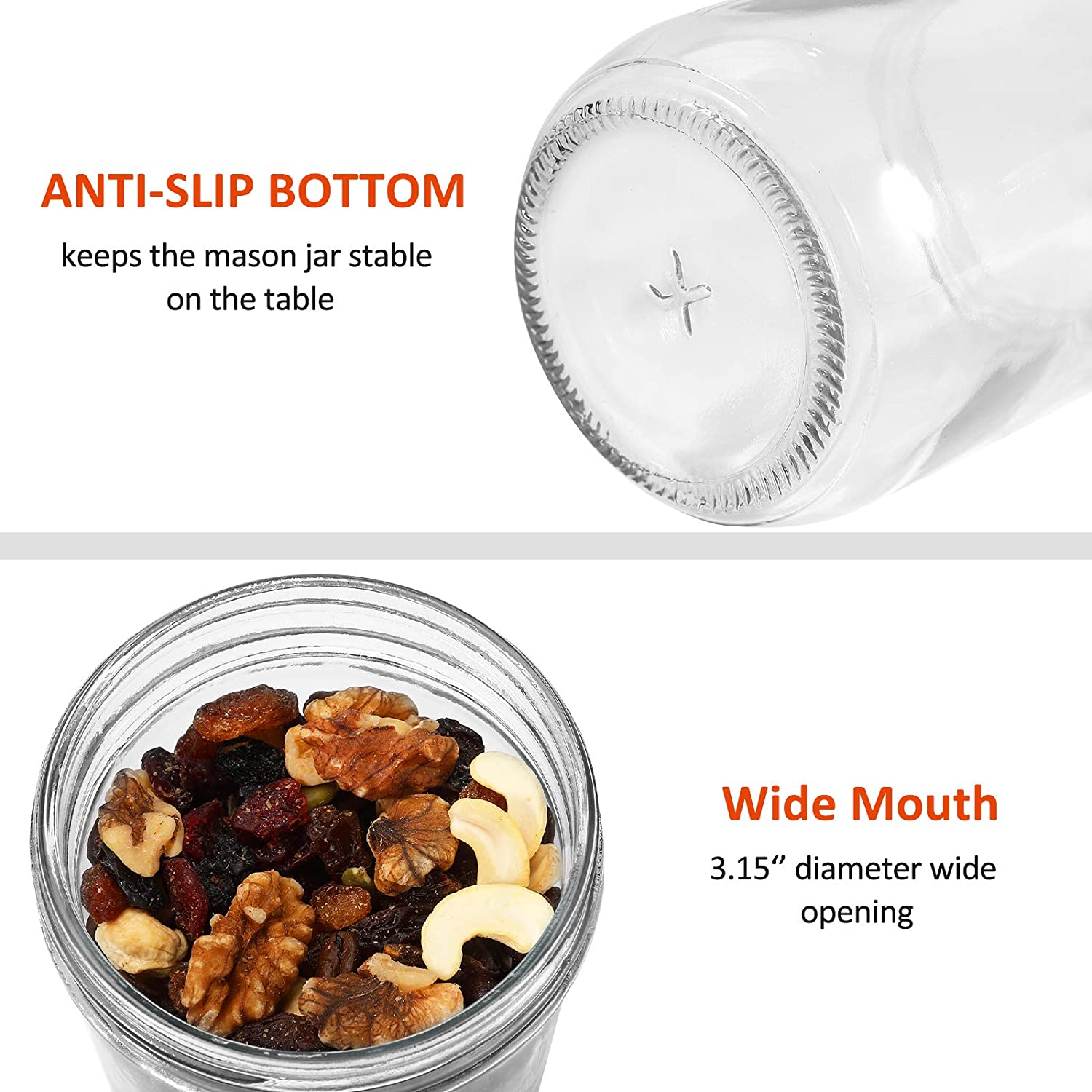 Mason Jars Wide Mouth 16 oz