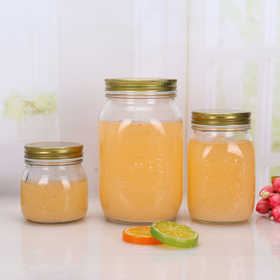 Mason Retro Glass Jar Multigrain Sealed Jar Dried Fruit Jar Sealed A Bottle Of Honey
