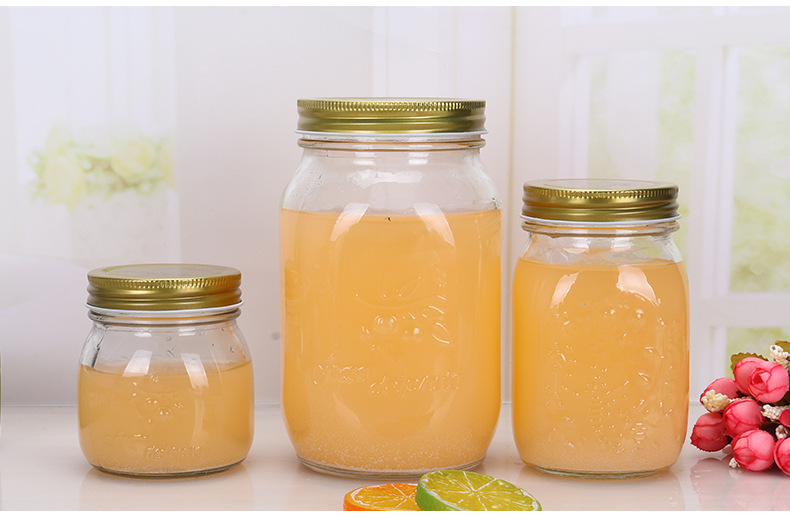 Mason Retro Glass Jar Multigrain Sealed Jar Dried Fruit Jar Sealed A Bottle Of Honey