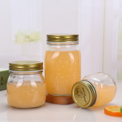 Mason Retro Glass Jar Multigrain Sealed Jar Dried Fruit Jar Sealed A Bottle Of Honey