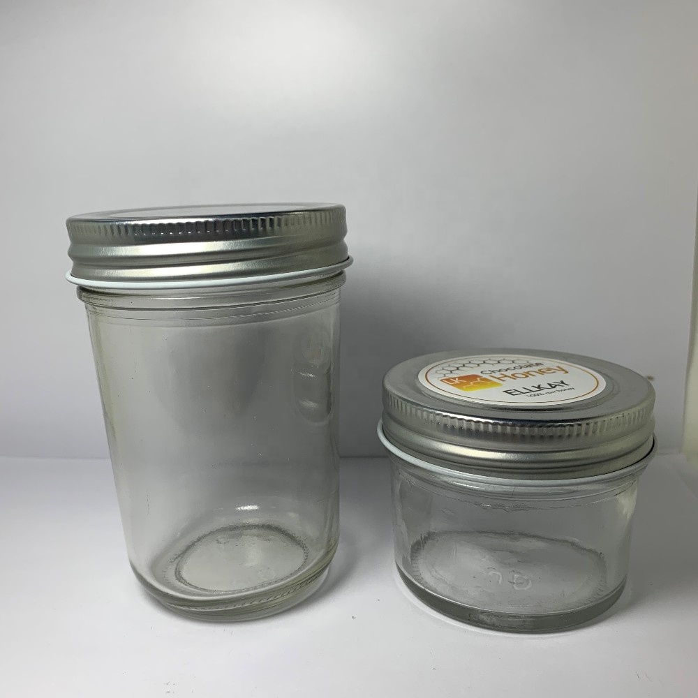 Mason jar for salad preserving and honey food packaging