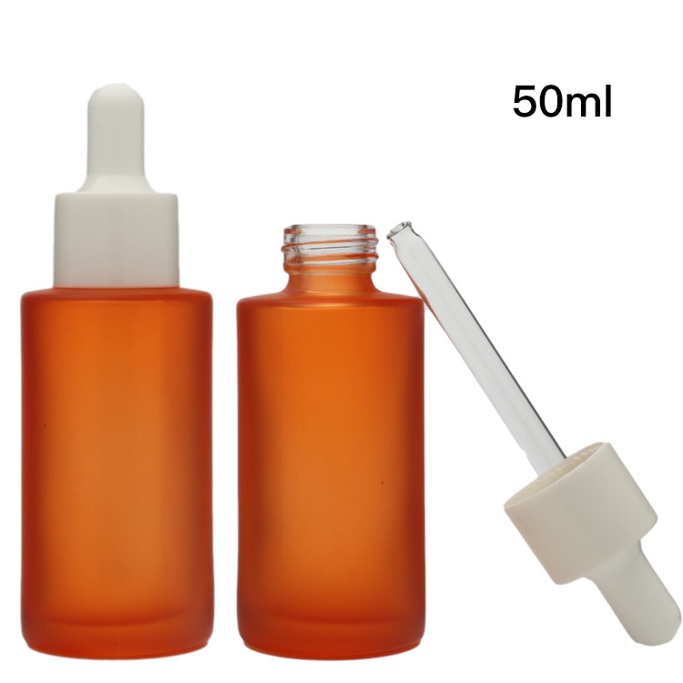 Matt Frosted Purple Blue Yellow Orange And Green Glass Dropper Bottle 5ml 10ml 15ml 20ml 30 Ml 50ml 60ml 100ml For Essential Oil