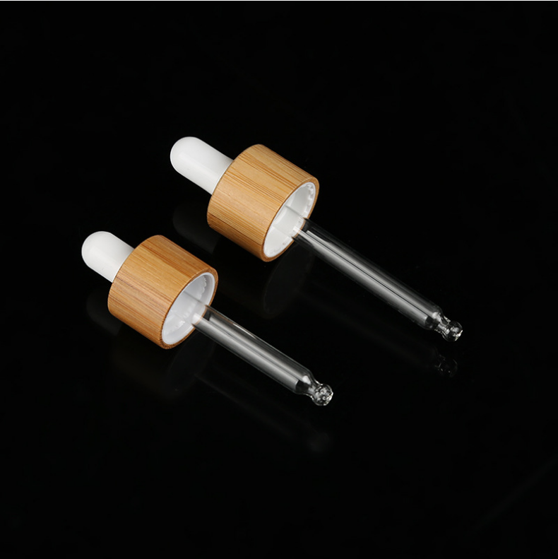 Matt black essential oil bottle with bamboo dropper