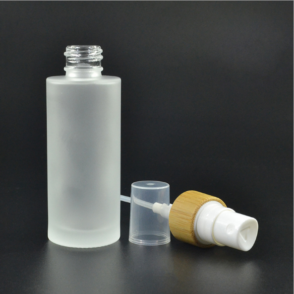 Matt cosmetic 10ml 20ml 30ml 40ml 50ml flat shoulder frosted clear glass dropper bottle for serum essential oil
