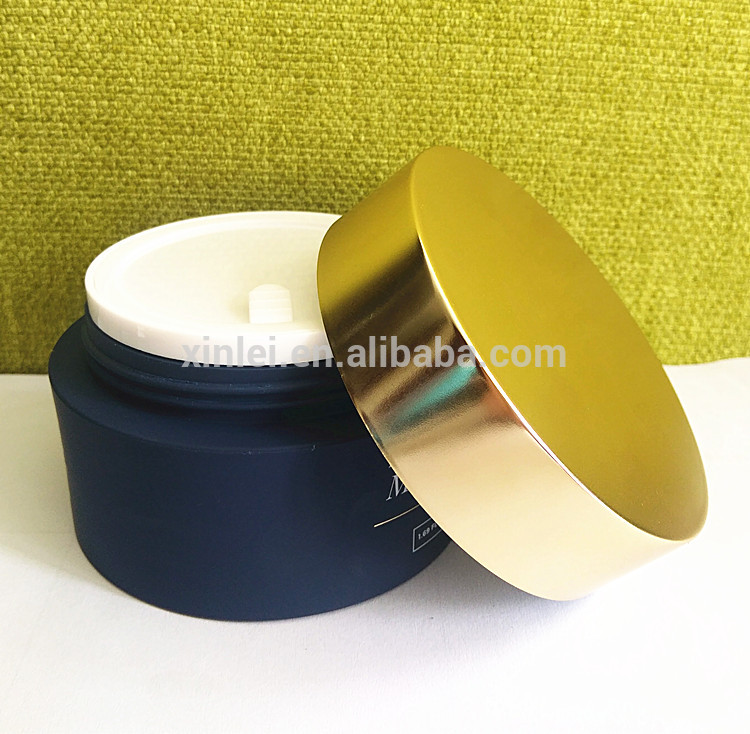 Matt soft touch finish round shape face cream plastic jar 50ml