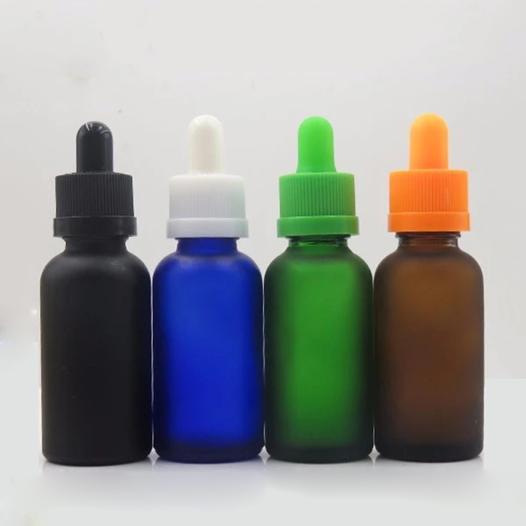 Matte Amber Blue Green Fancy Eliquid Glass Pipette Bottle 10ml Dropper Bottle With Childproof