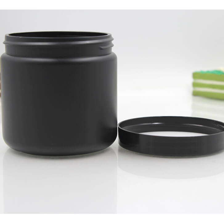 Matte Black Body Butter Plastic Jar Containers For Hair Pomade