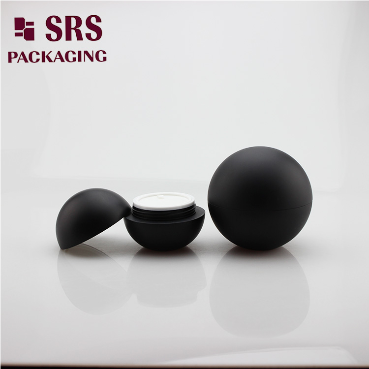 Matte Black Color 5g 50g Cosmetic Ball Jar For Eye Cream
