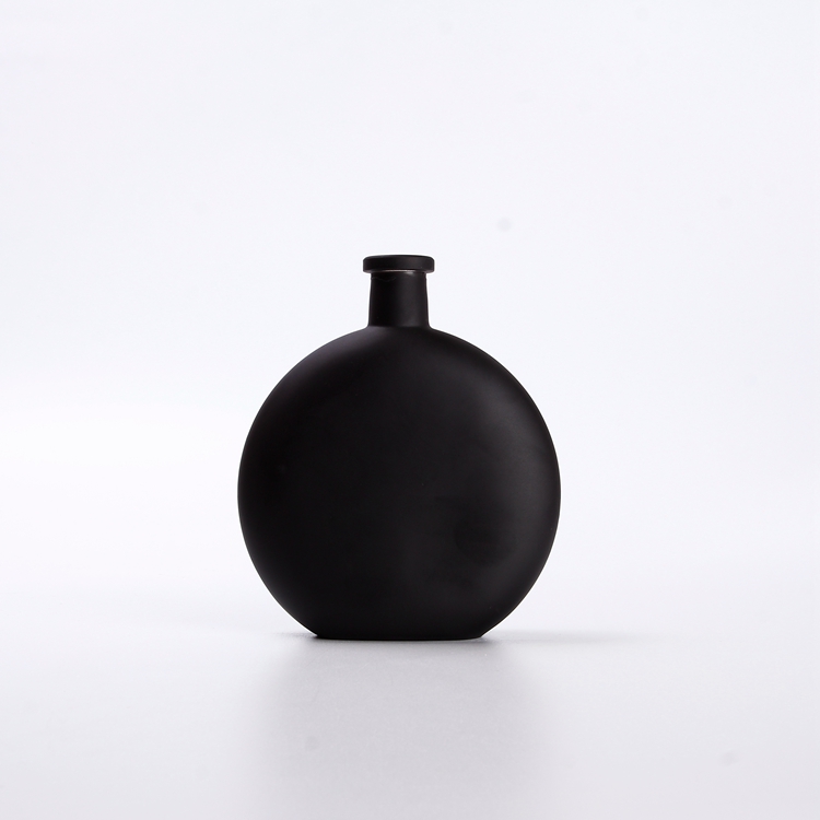 Matte Black Color Painting 250ml Flask Glass Bottles With Screw Lid For Cold Brew Coffee/Wine Drinking Bottles