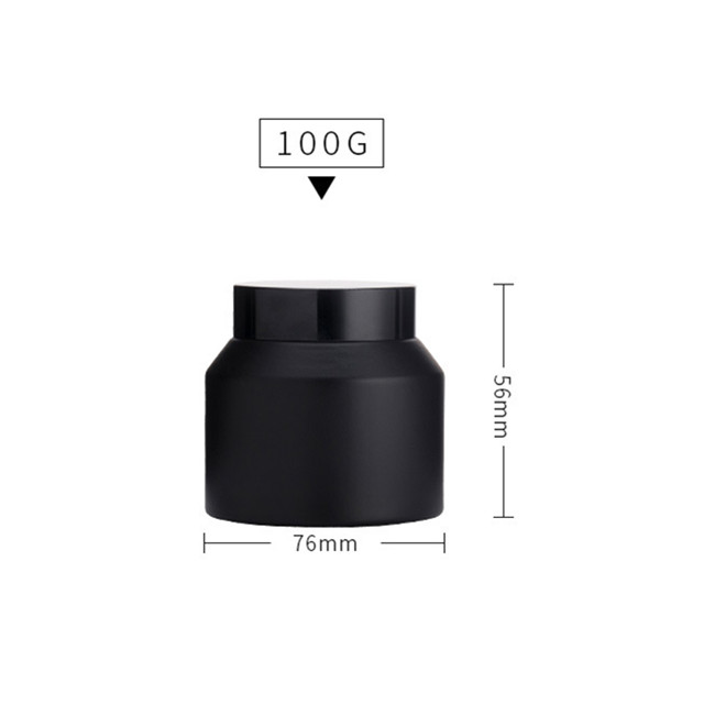 Matte Black Glass Cosmetic Pump Bottle for Lotion Serum, 30ml 60ml 100ml 120ml Skincare Empty Pump Glass Bottle
