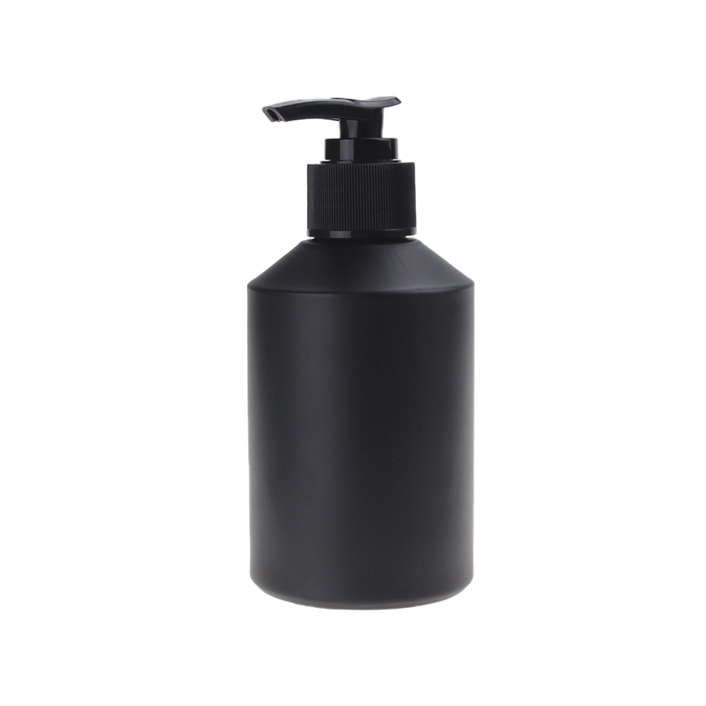 Matte Black Glass Cosmetic Pump Bottle for Lotion Serum, 30ml 60ml 120ml 200ml Skincare Empty Pump Glass Bottle