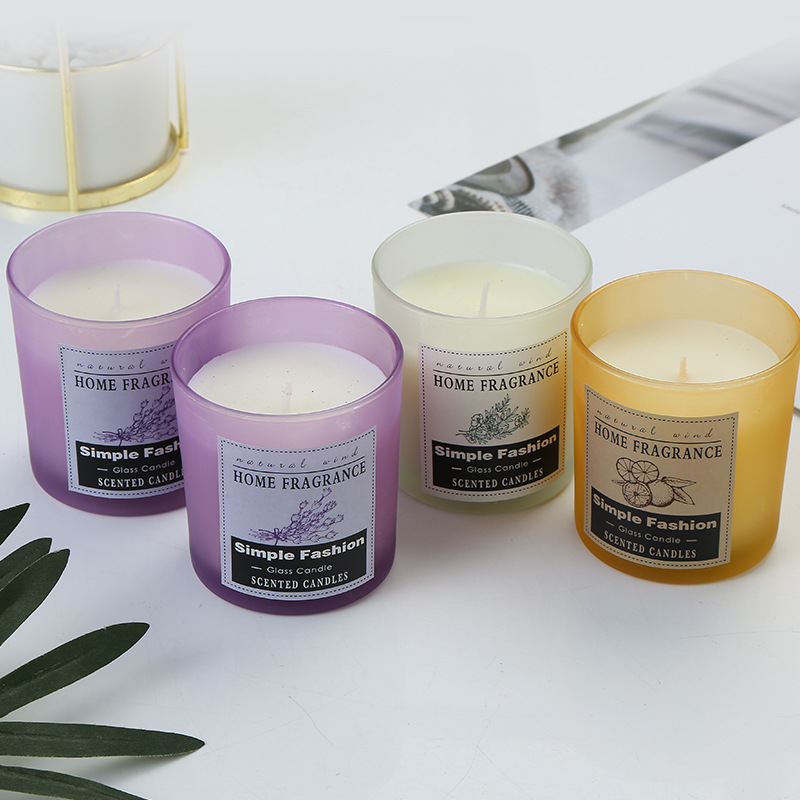 Matte Black Glass Empty Unique Luxury Home Decor Candle Jars Containers With Wooden Lid
