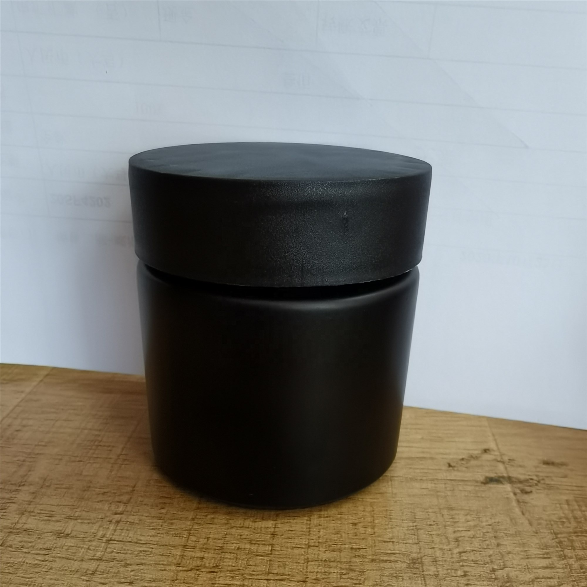 Matte Black Glass Weed Jar Black Child Proof Jar Hemp Flower Matte Black Bottle 4oz Glass Jar With Child Proof Lid