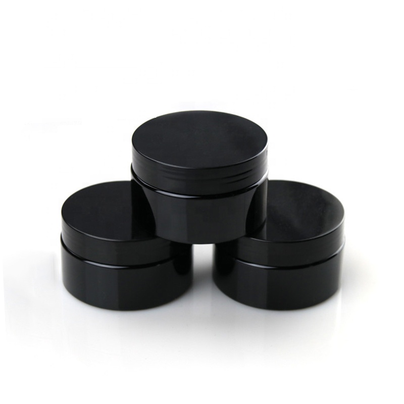 Matte Black PP 50ml Cream Hair Mask Plastic Cosmetic Empty PP Jar with Lid