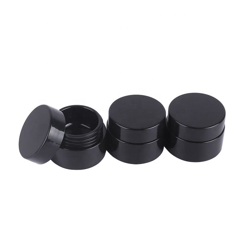 Matte Black PP 50ml Cream Hair Mask Plastic Cosmetic Empty PP Jar with Lid