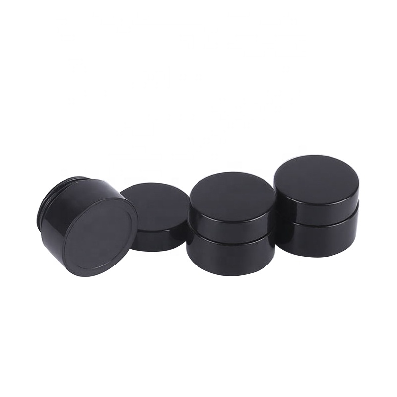 Matte Black PP 50ml Cream Hair Mask Plastic Cosmetic Empty PP Jar with Lid