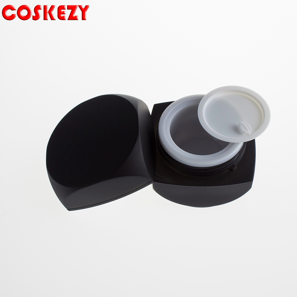 Matte Black Plastic Luxury Acrylic Jar 5g, Empty Unique Black Small Cream Case 5g, Popular Black Wholesale Skin Cream Jar 10g