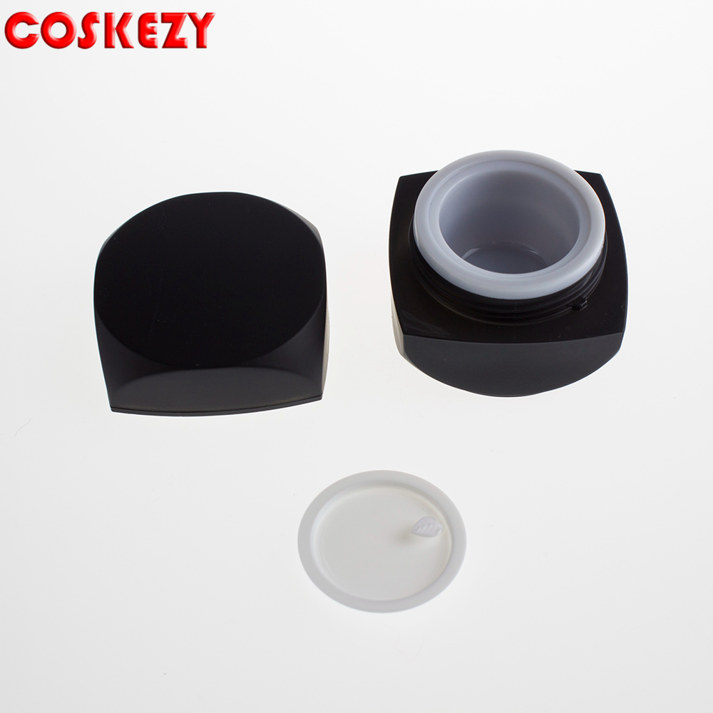 Matte Black Plastic Luxury Acrylic Jar 5g, Empty Unique Black Small Cream Case 5g, Popular Black Wholesale Skin Cream Jar 10g