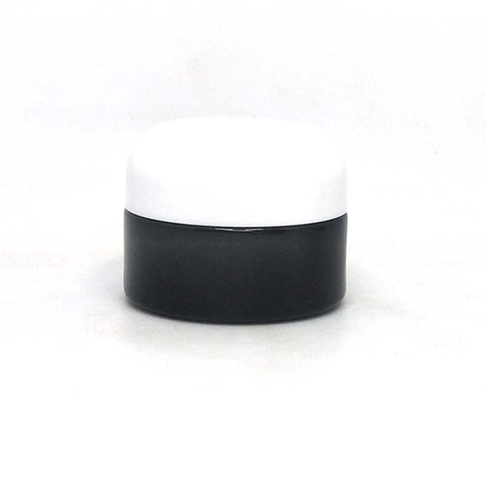 Matte Black frosted glass cosmetic jar natural cosmetics containers empty cream jar with oval lid