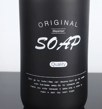 Matte Black shampoo Glass Bottle Hand soap dispenser Sanitizer Bottle With Black Pump