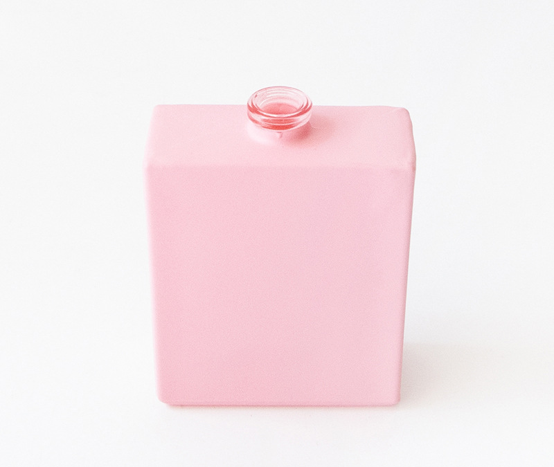 Matte Pink 50ml Glass Perfume Bottle Perfume Gold Pray Bottle