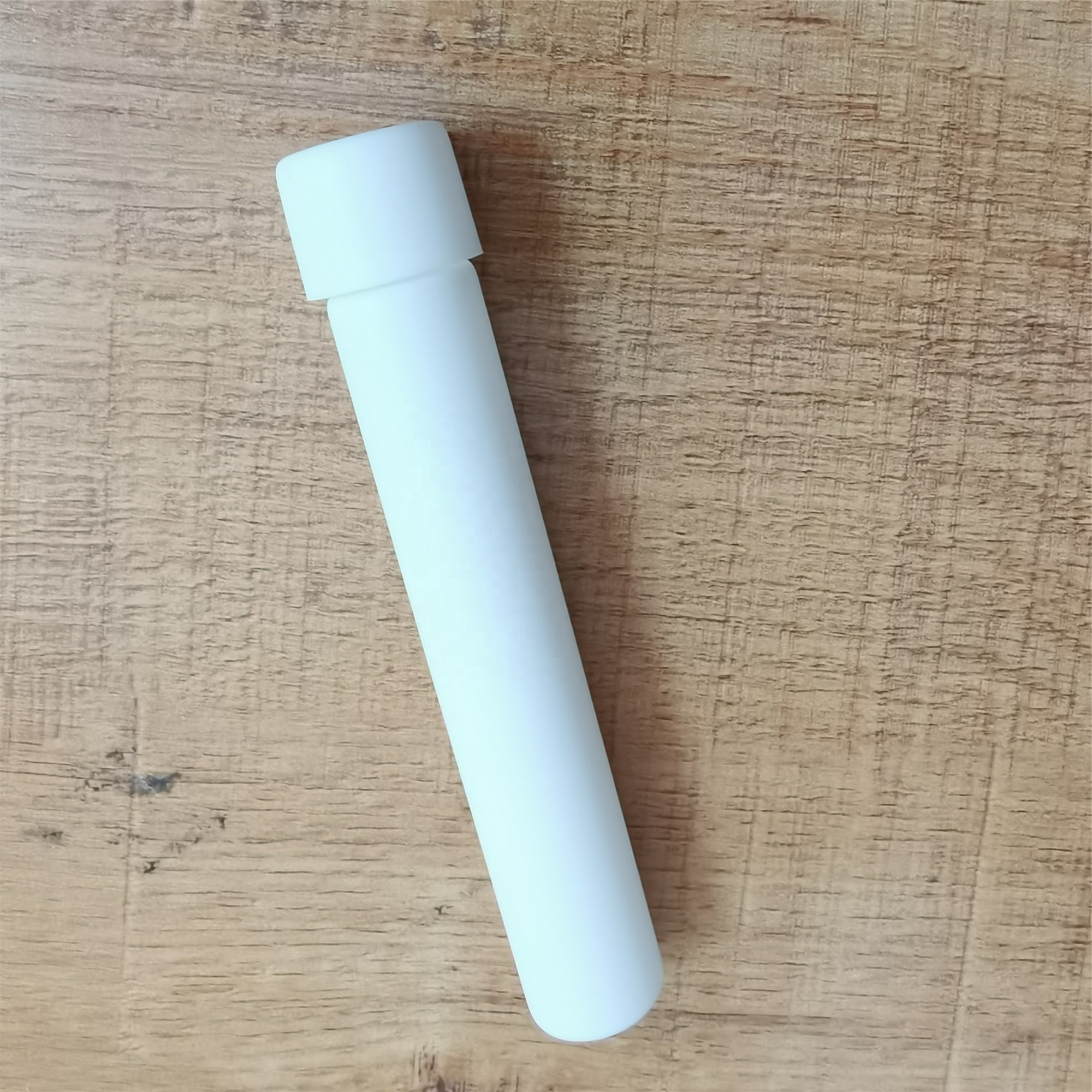 Matte White Glass Doob CR Cap Joint Blunt Pre-Rolled Tube With Matte White Smooth Lid 22mm Dia x 120mm High