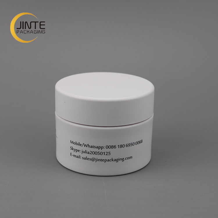 Matte White PETG Plastic Jar 50ml with Rose gold hot stamping for Dipping Powder