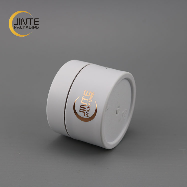 Matte White PETG Plastic Jar 50ml with Rose gold hot stamping for Dipping Powder