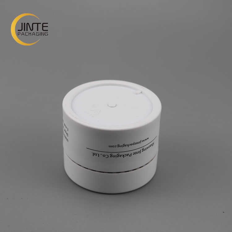 Matte White PETG Plastic Jar 50ml with Rose gold hot stamping for Dipping Powder