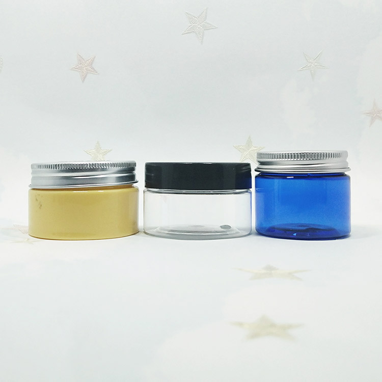Matte black PET body butter cosmetic plastic jar containers for hair pomade