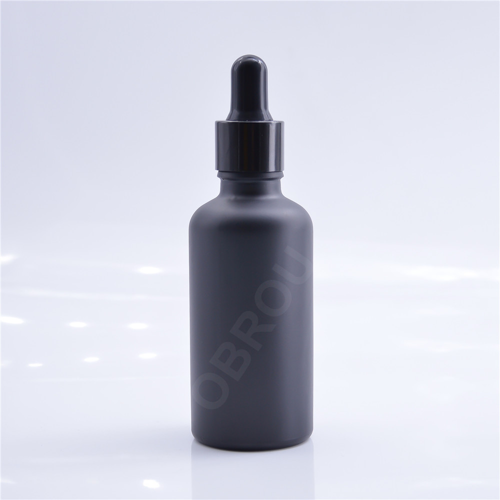 Matte black bottle 100ml 50ml 30ml 15ml 10ml glass dropper bottles e vape oil bottle wholesale