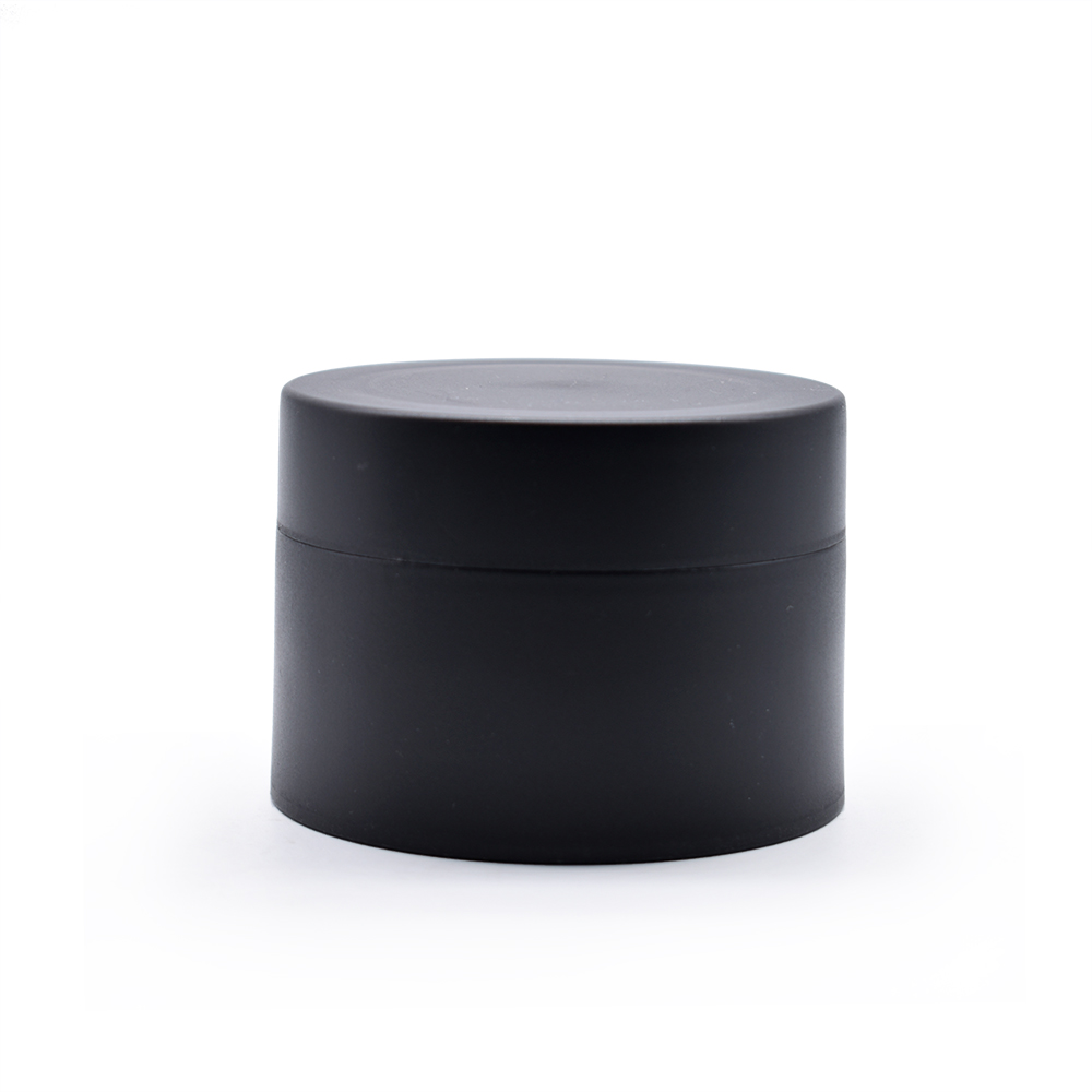 Matte black cosmetic jar empty frosted 30g pp plastic cream jar wholesale