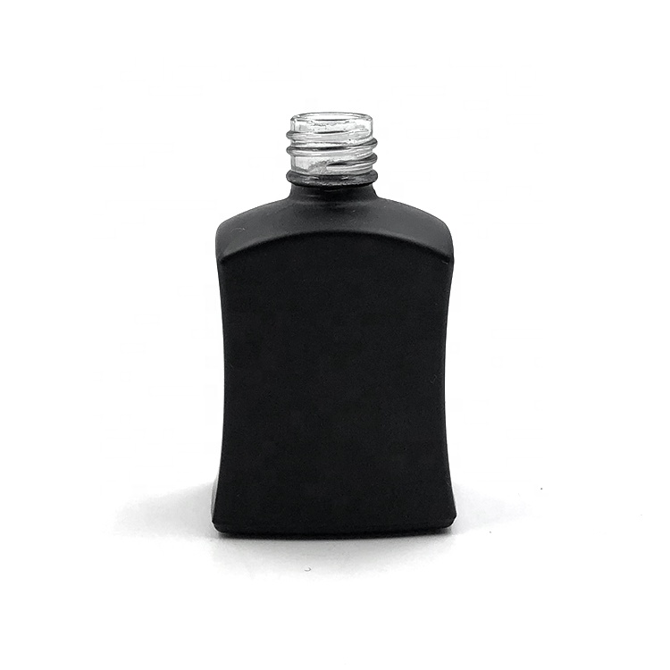 Matte black empty custom remover glass bottle for nail