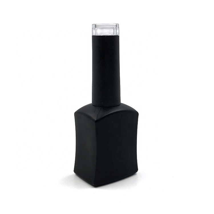 Matte black empty custom remover glass bottle for nail